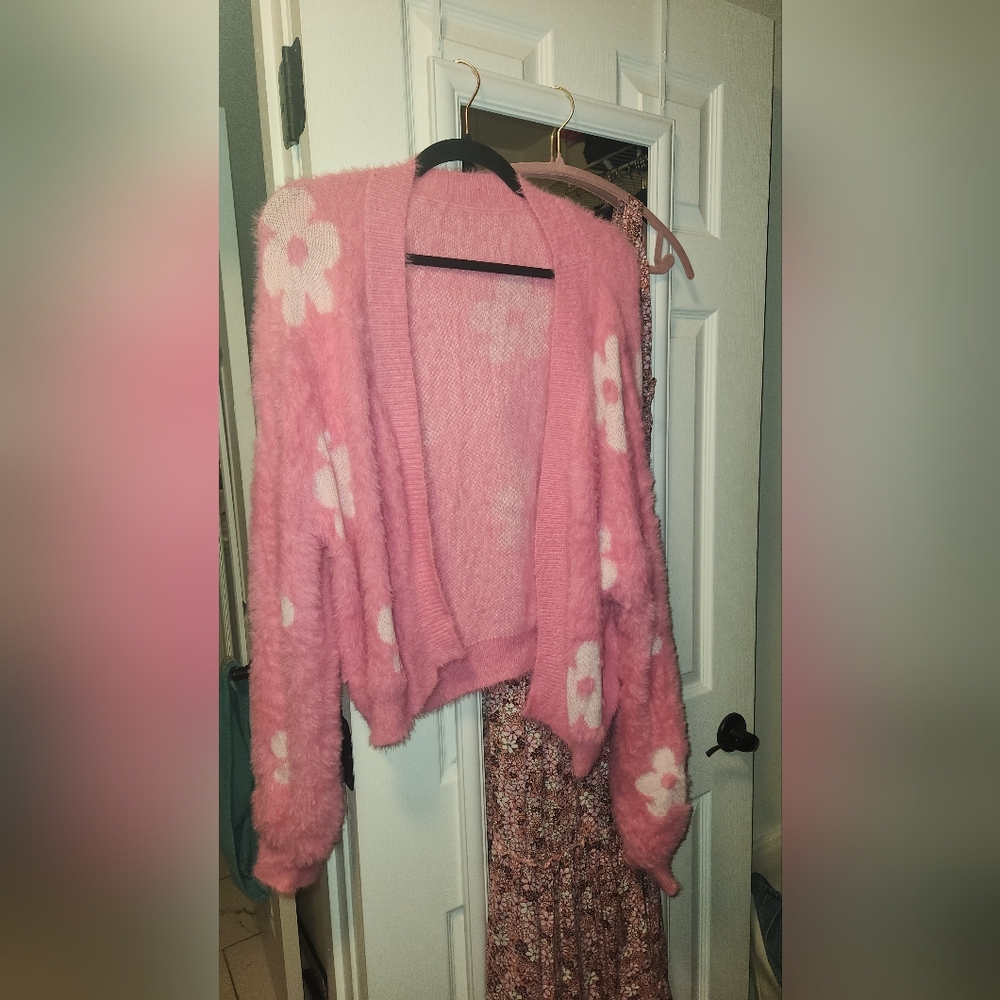 Floral Pink Sweater